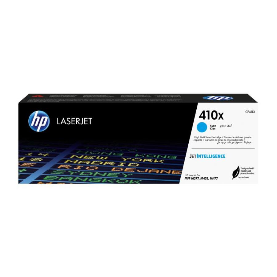 Hp cartuccia toner originale ciano ad alta capacità laserjet 410x
