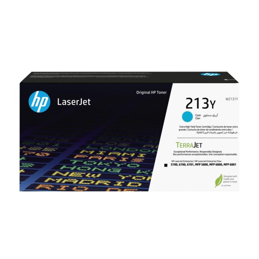 Hp cartuccia toner originale ciano ad altissima capacità laserjet 213y