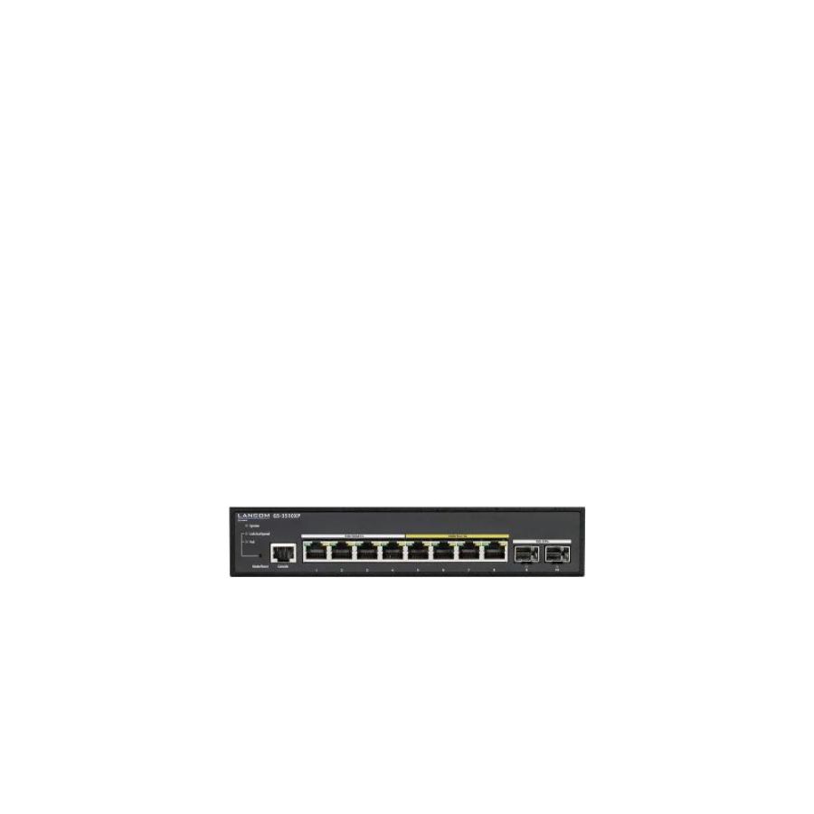 Lancom gs-3510 desktop gigabit managed switch 8x rj-45 2x sfp+ 130w poe+