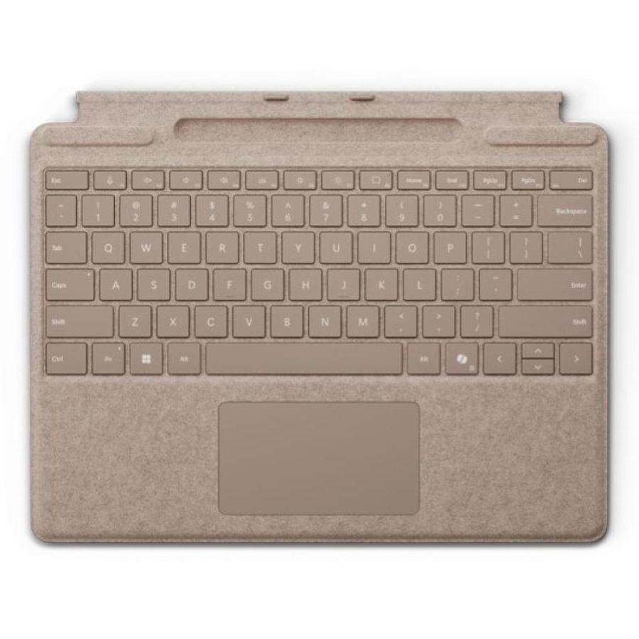 Microsoft surface pro keyboard mit stiftaufbewahrung sand