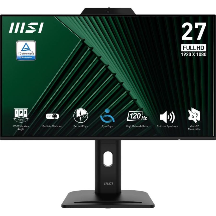 Msi monitor 27 led ips 16:9 fhd 120hz 300 cdm, pivot, vga/dp/hdmi, multimediale