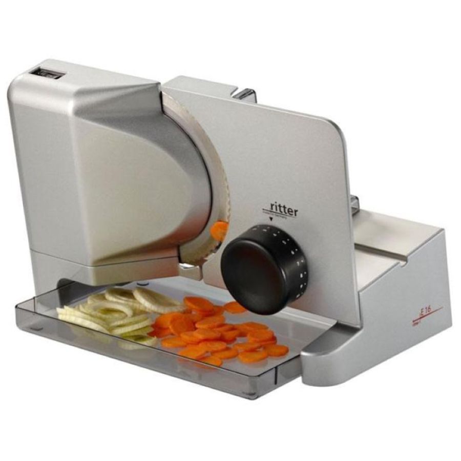 Ritter e 16 duo plus allesschneider mit extra schinkenmesser silbermetallic