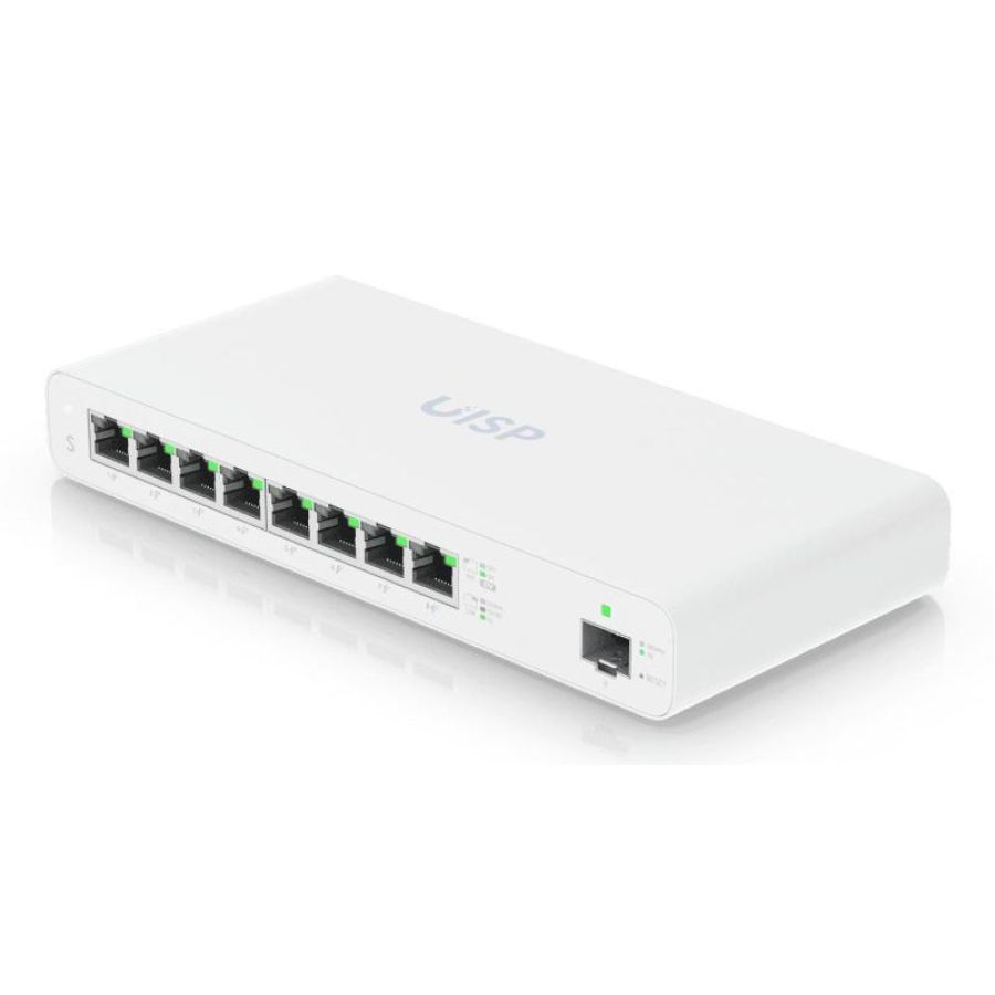 Switch 8p gigabit poe ubiquiti uisp-s layer 2 8p gbe rj45 1p sfp 1g