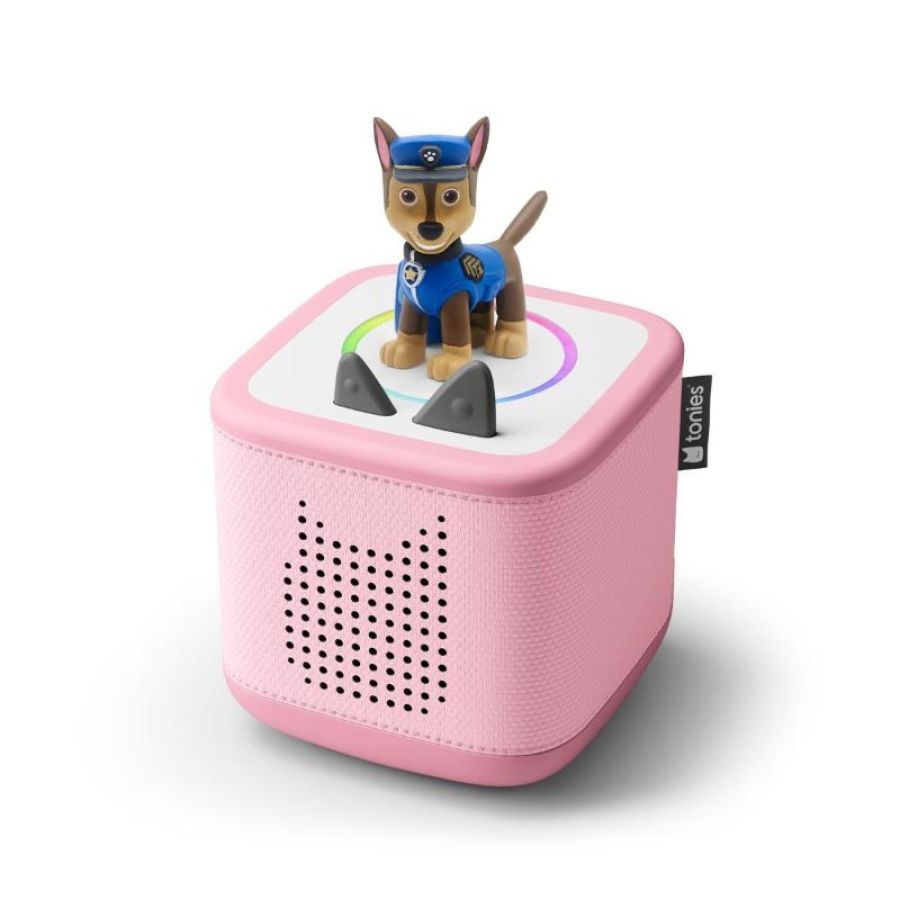 Tonies toniebox 2 kabelloser lautsprecher für kinder pink inkl. game tonies play m & paw patrol tonie chase