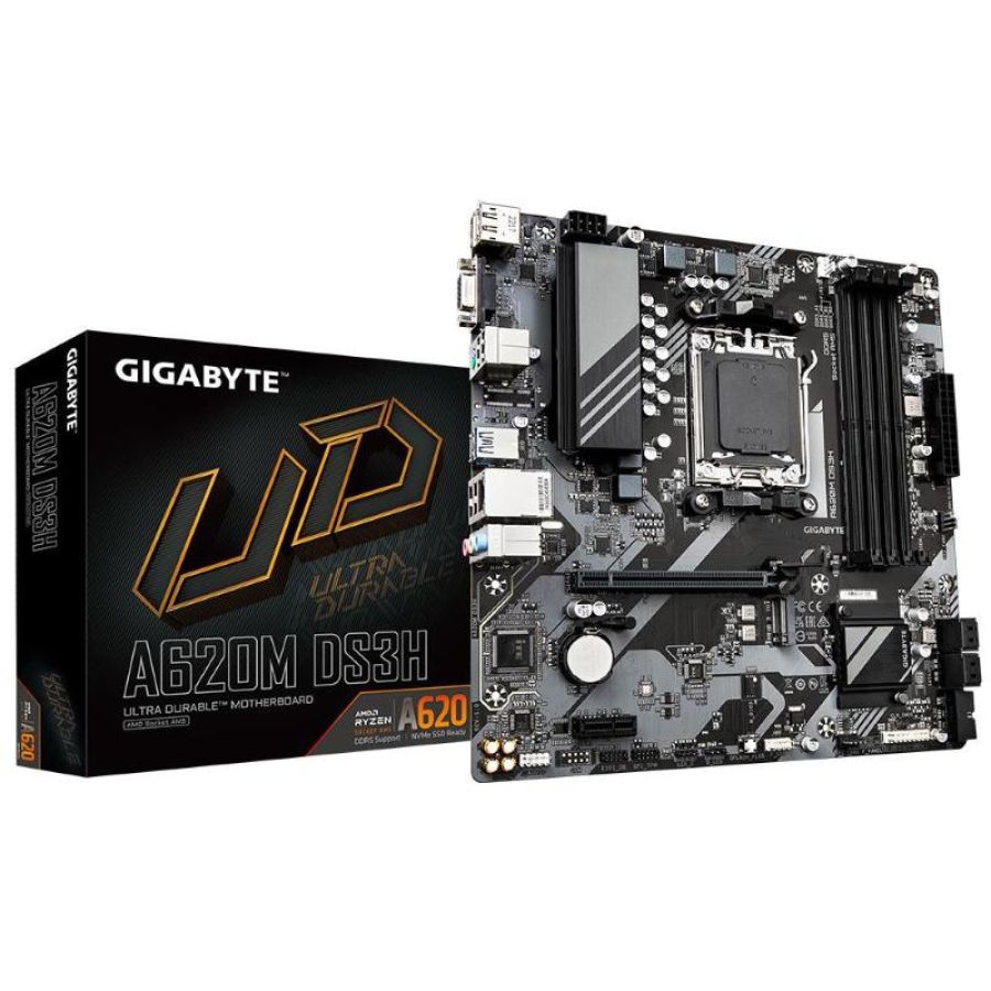 Gigabyte a620m ds3h scheda madre amd a620 socket am5 micro atx