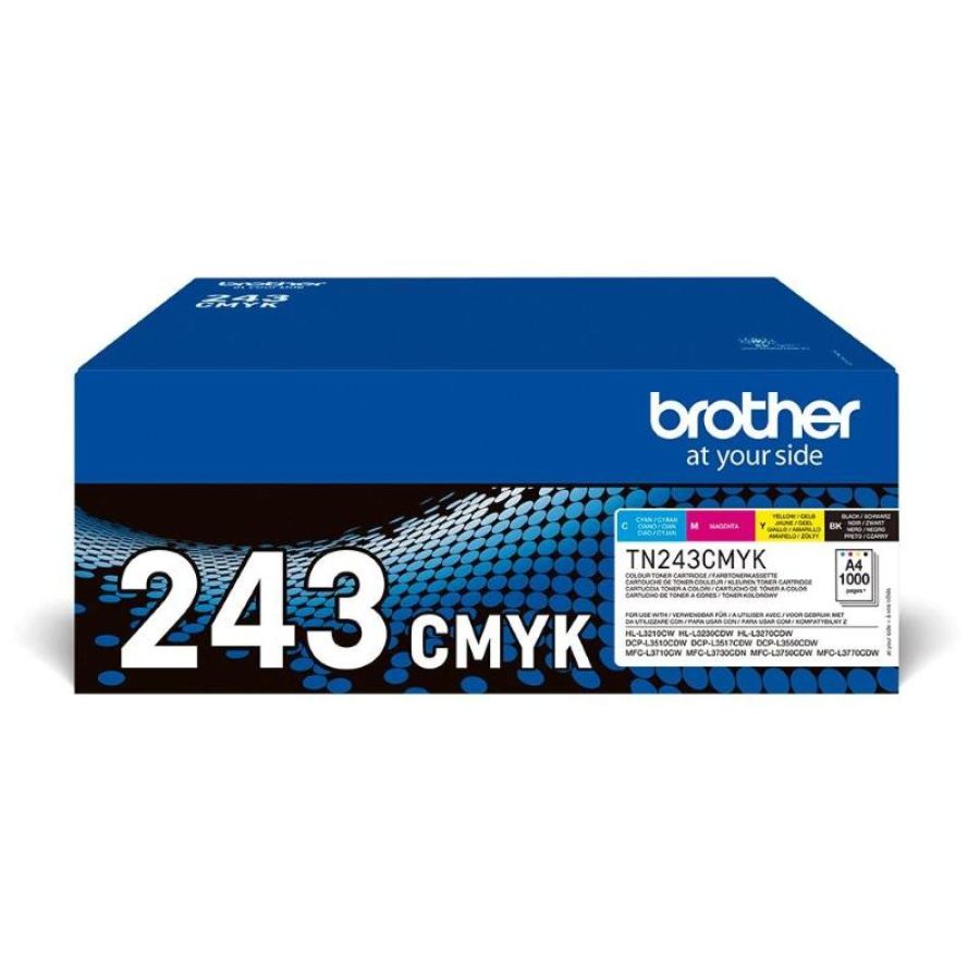 Brother tn-243cmyk cartuccia toner 1 pz originale nero, ciano, magenta, giallo
