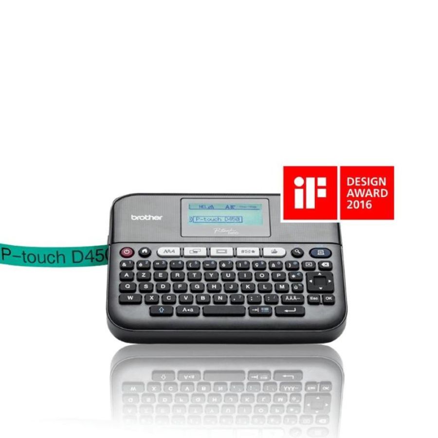 Brother pt-d450vp stampante per etichette (cd) trasferimento termico 180 x 180 dpi 30 mm/s cablato tze qwerty