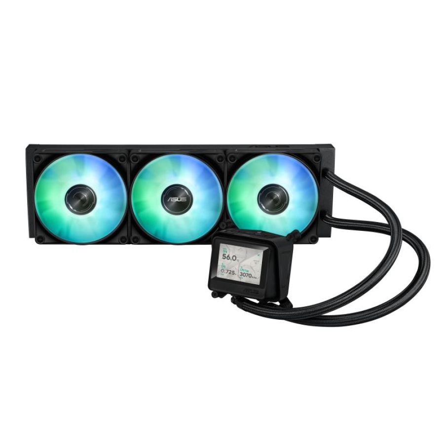 Asus max gaming lc 360 argb lcd processore raffreddatore di liquidi tutto in uno 12 cm nero
