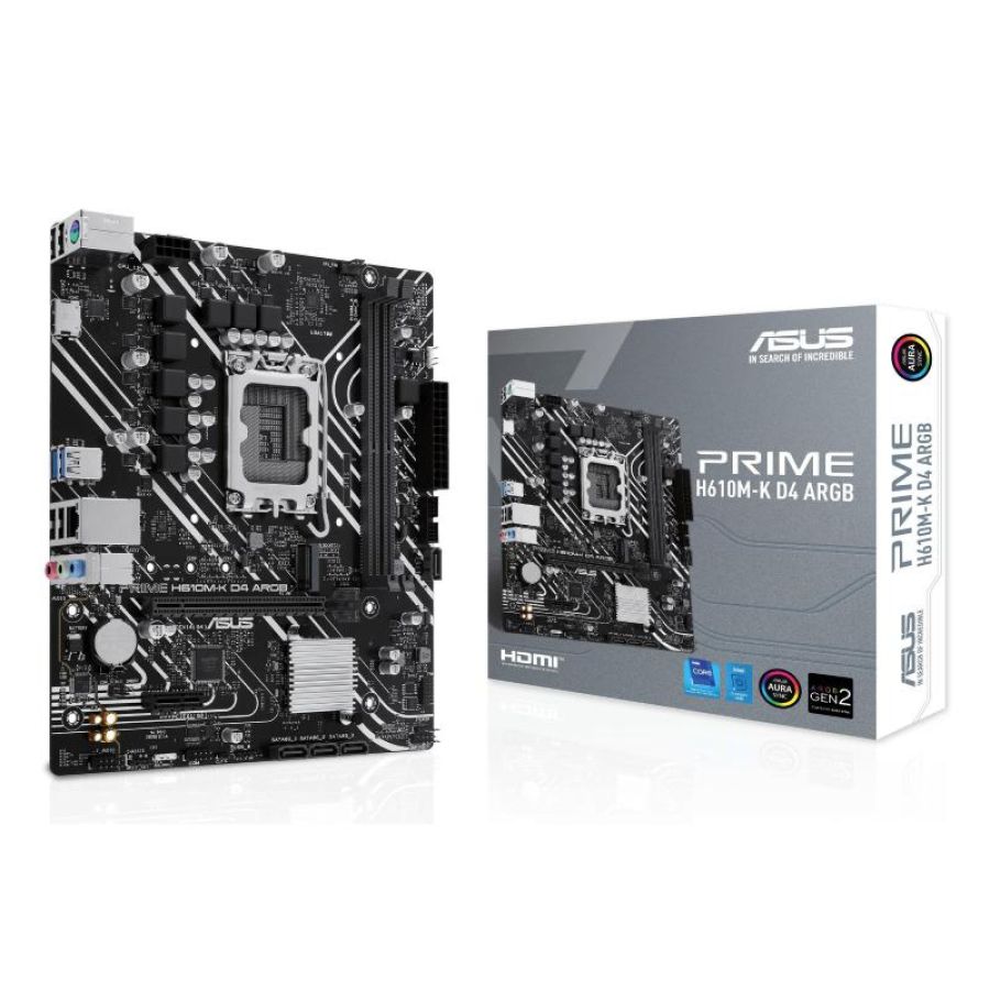 Asus prime h610m-k d4 argb intel h610 lga 1700 micro atx