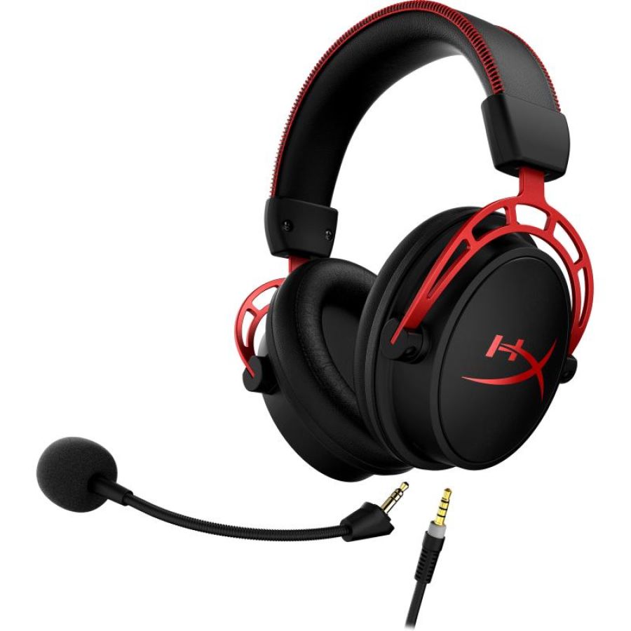 Hyperx cloud alpha - cuffie da gaming (nero-rosso)
