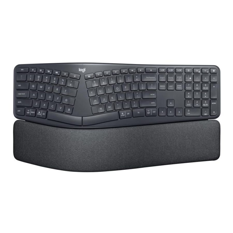Logitech ergo k860 for business tastiera bluetooth tedesco grafite