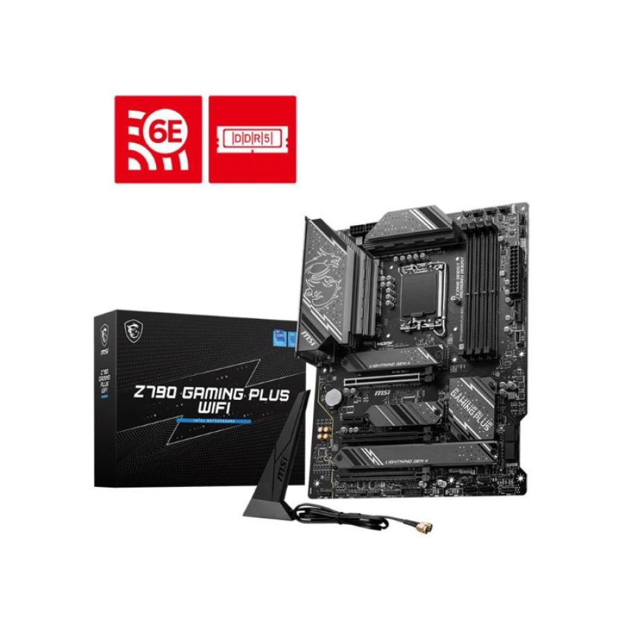 Msi mb z790, z790 gaming plus wifi, lga 1700, 4ddr5, 3pci-ex16, 1pci-ex1, 4m.2