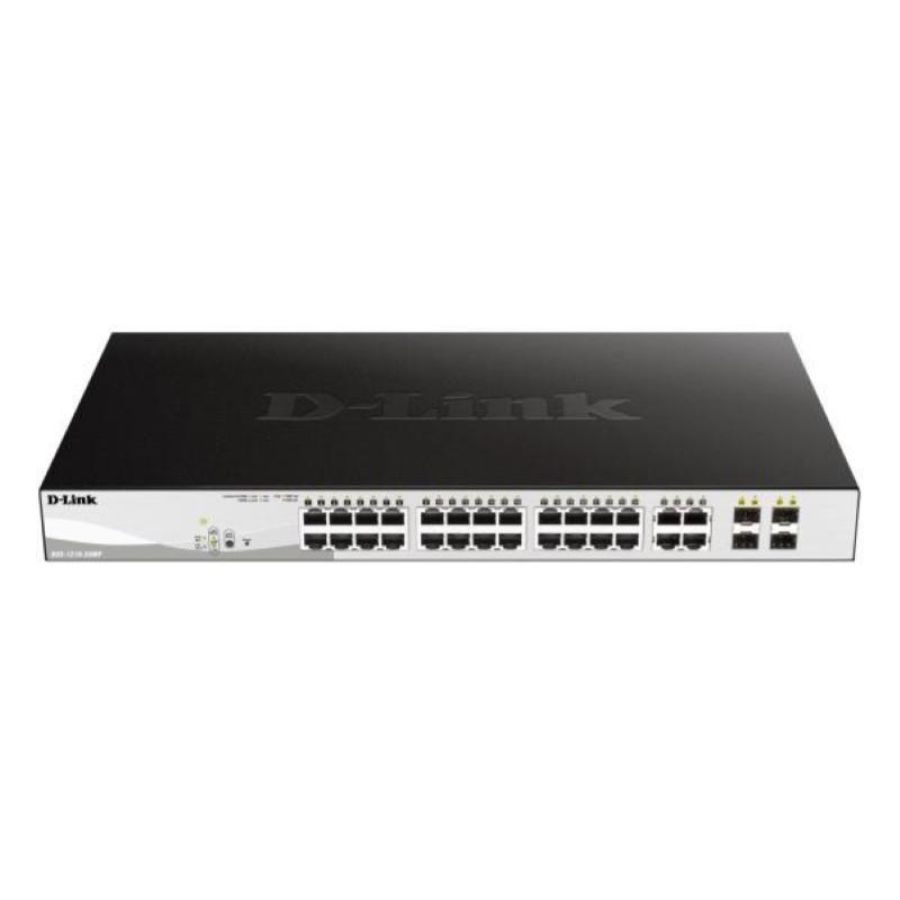 D-link switch 24 porte gigabit poe + 4 porte sfp jumbo frame 370w