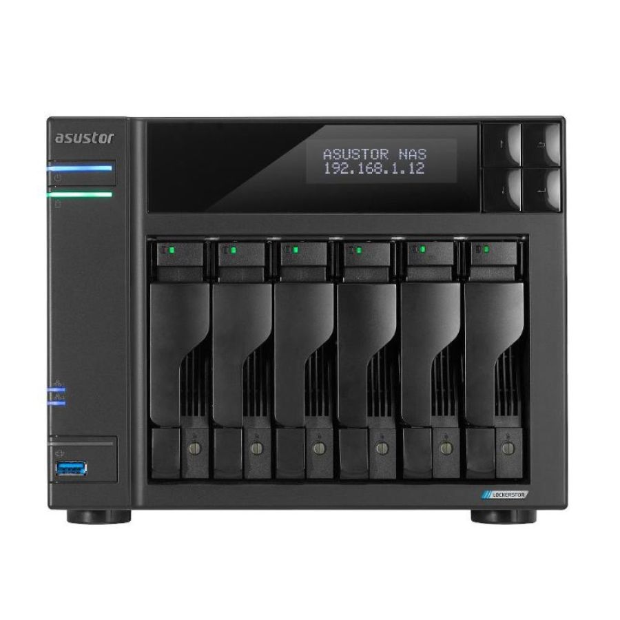 Nas asustor as6706t v2 x 6hdd/ssd 3.5/2.5sata3 6gb/s-nohd- qc 2.0ghz-8gb ddr4 -2p 5g-2p usb3.2-4xm.2nvme 1p pcie gen3