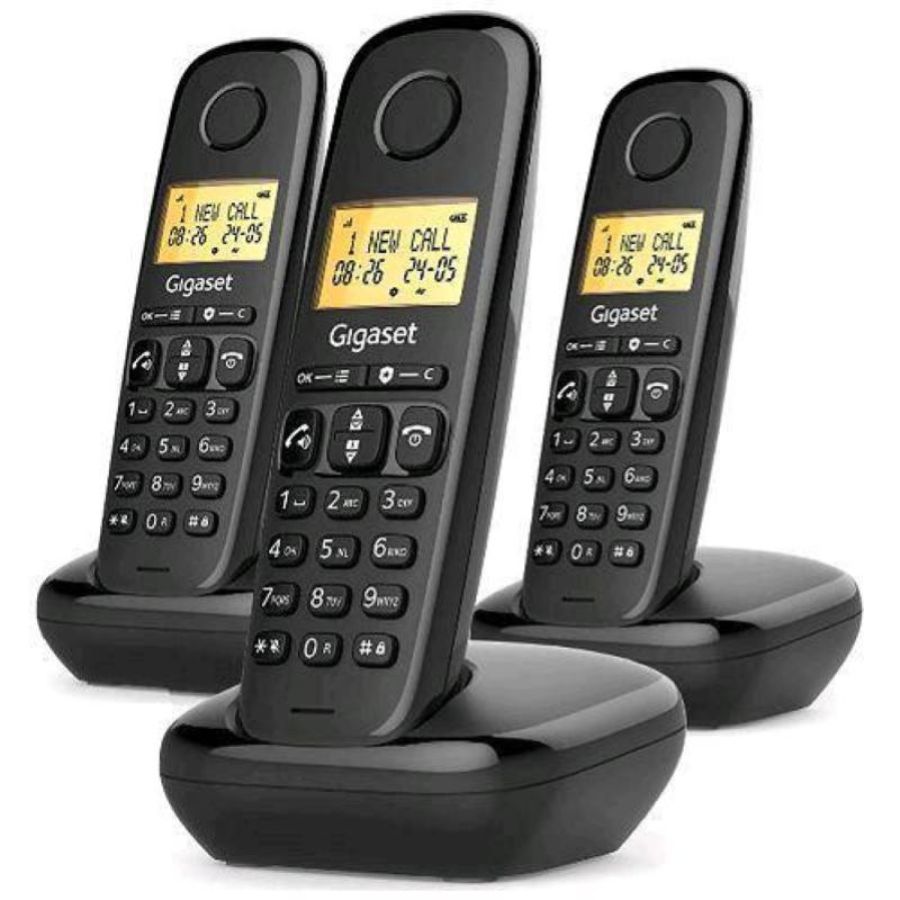 Gigaset start 100 cordless black trio