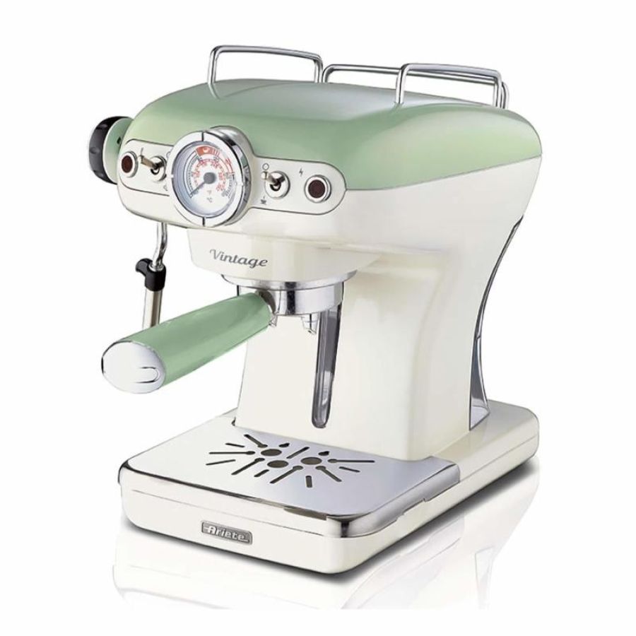 Ariete 1389 macchina da caffè espresso di design - per polvere e cialde ese - filtro 1 e 2 tazze - montalatte - 850 watt -