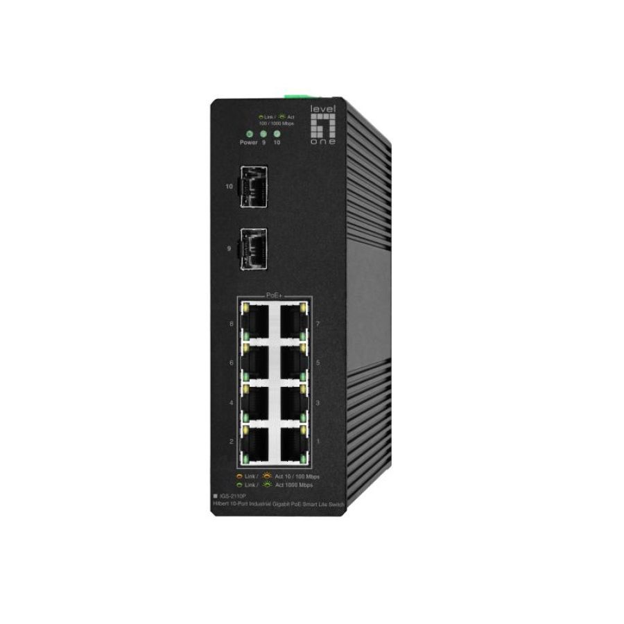 Levelone igs-2110p switch di rete gestito l2 gigabit ethernet (10/100/1000) supporto power over ethernet (poe) nero