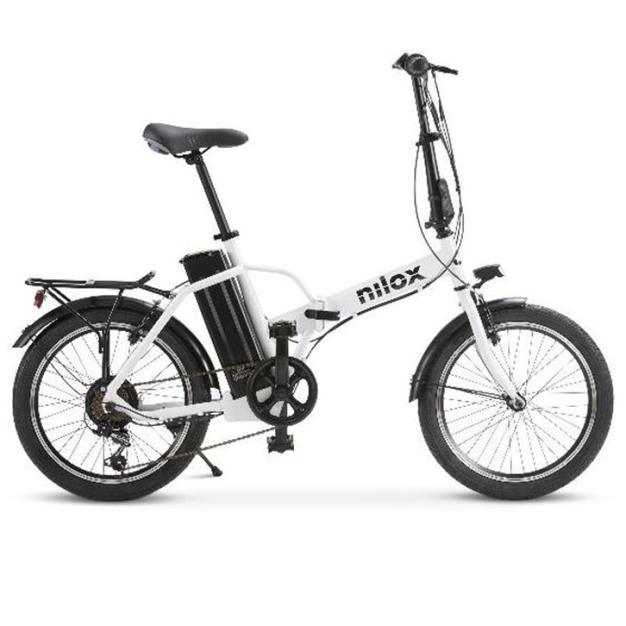 Nilox j1 pro - city bike - ruote 20 x 2 - motore 250w - freni v-brake - batteria 36v 8ah - aut. 40km - cambio shimano 6 marce (nxebj1prowh)