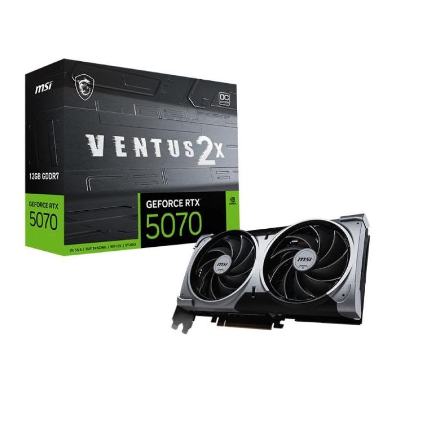 Msi geforce rtx 5070 12g ventus 2x oc nvidia 12 gb gddr7