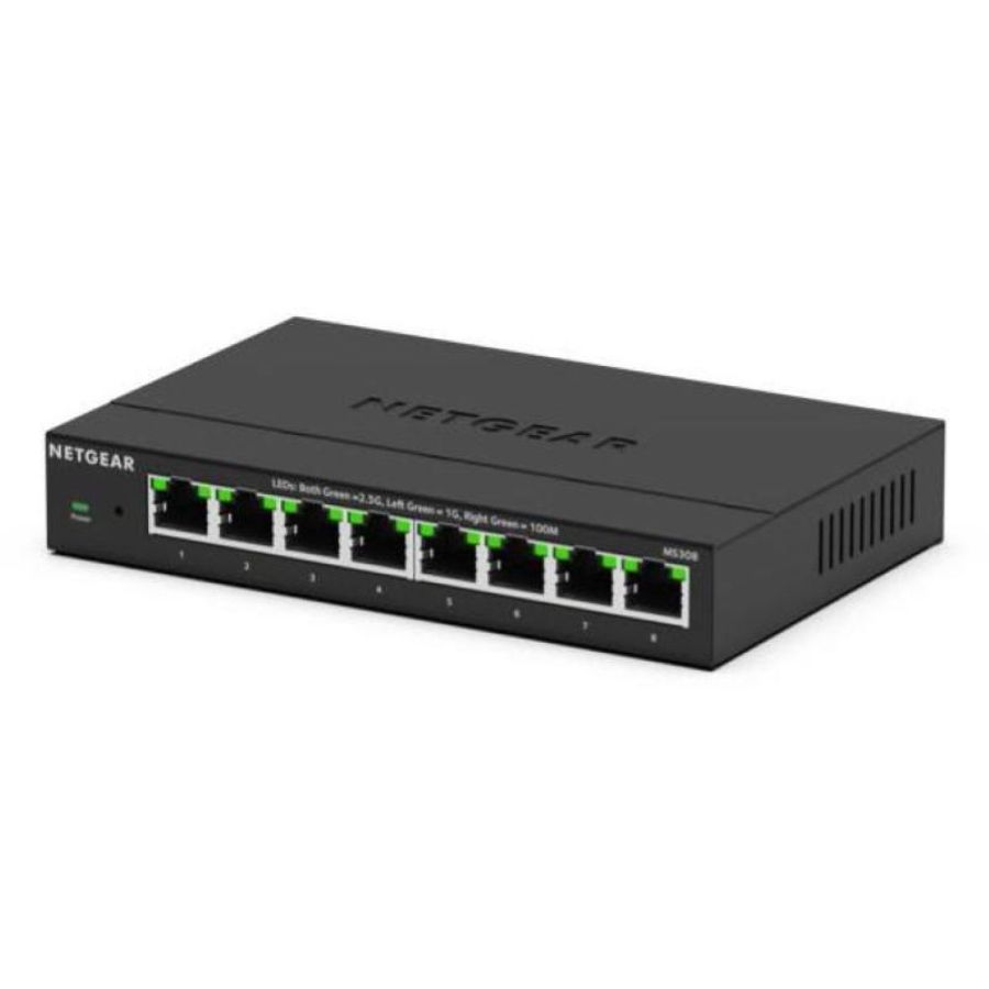 Netgear ms308 non gestito 2.5g ethernet (100/1000/2500) nero