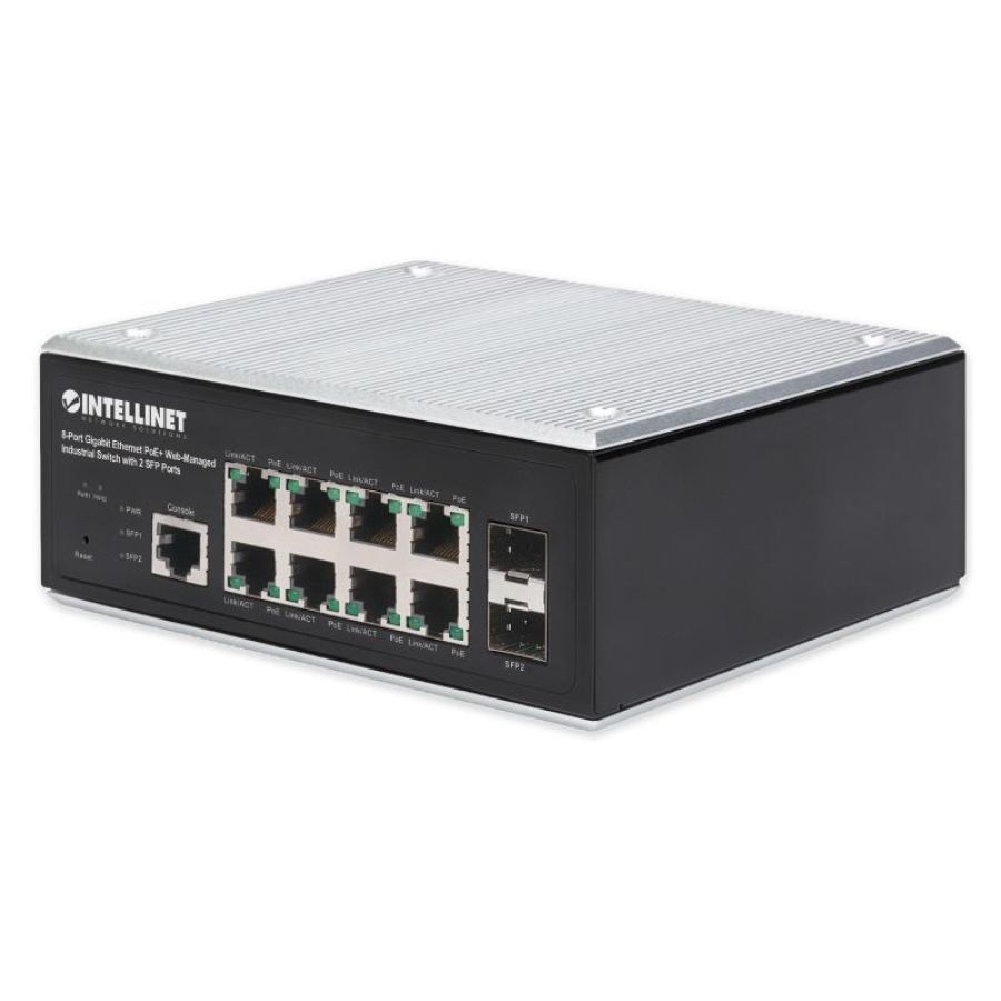 Intellinet 508278 switch di rete gestito l2+/l3 gigabit ethernet (10/100/1000) supporto power over ethernet (poe) nero