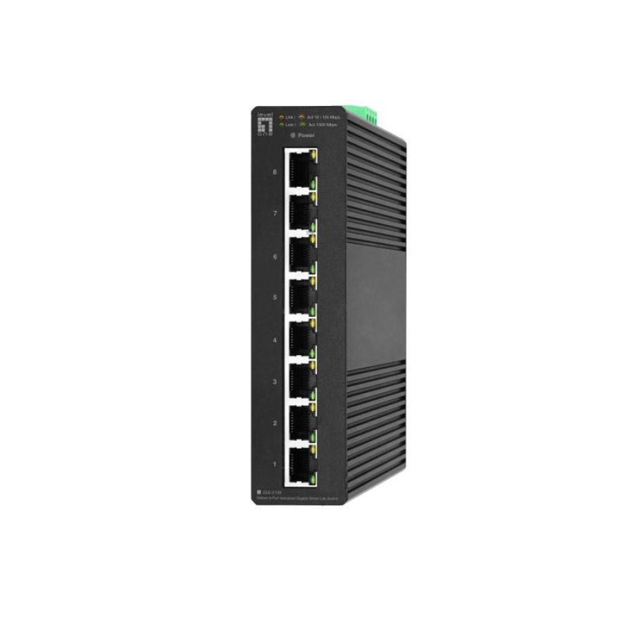 Levelone igs-2108 switch di rete gestito l2 gigabit ethernet (10/100/1000) nero