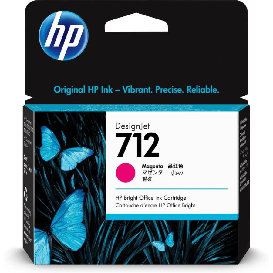 Hp cartuccia di inchiostro magenta originale designjet 712 da 29 ml