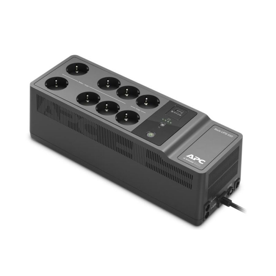 Apc back-ups 650va 230v 1 usb charging port - (offline-) usv gruppo di continuità (ups) standby (offline) 0,65 kva 400 w 8