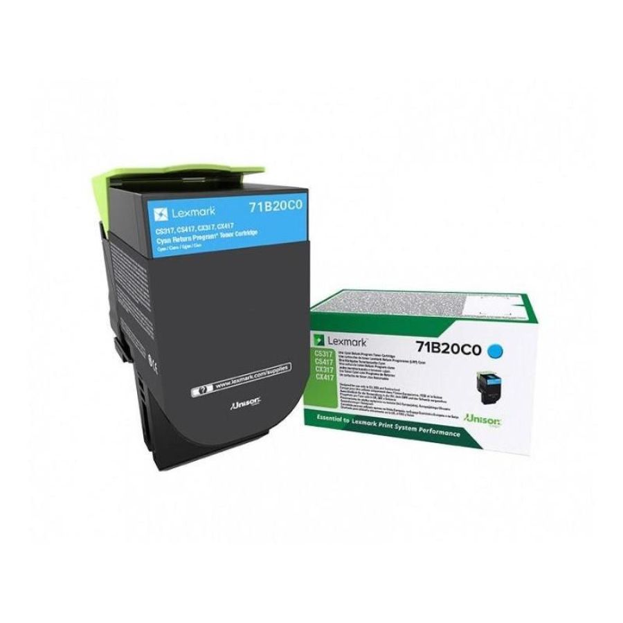 Lexmark 71b20c0 cartuccia toner 1 pz originale ciano