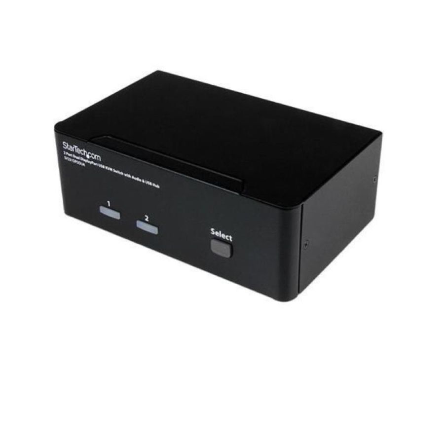 Startech.com switch kvm usb doppio displayport 2 porte con audio e hub usb 2.0