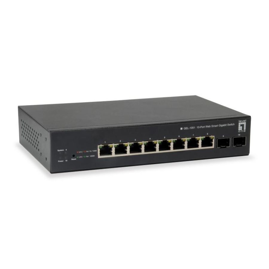 Levelone gep-1051 switch di rete gestito l2/l3/l4 gigabit ethernet (10/100/1000) supporto power over ethernet (poe) nero