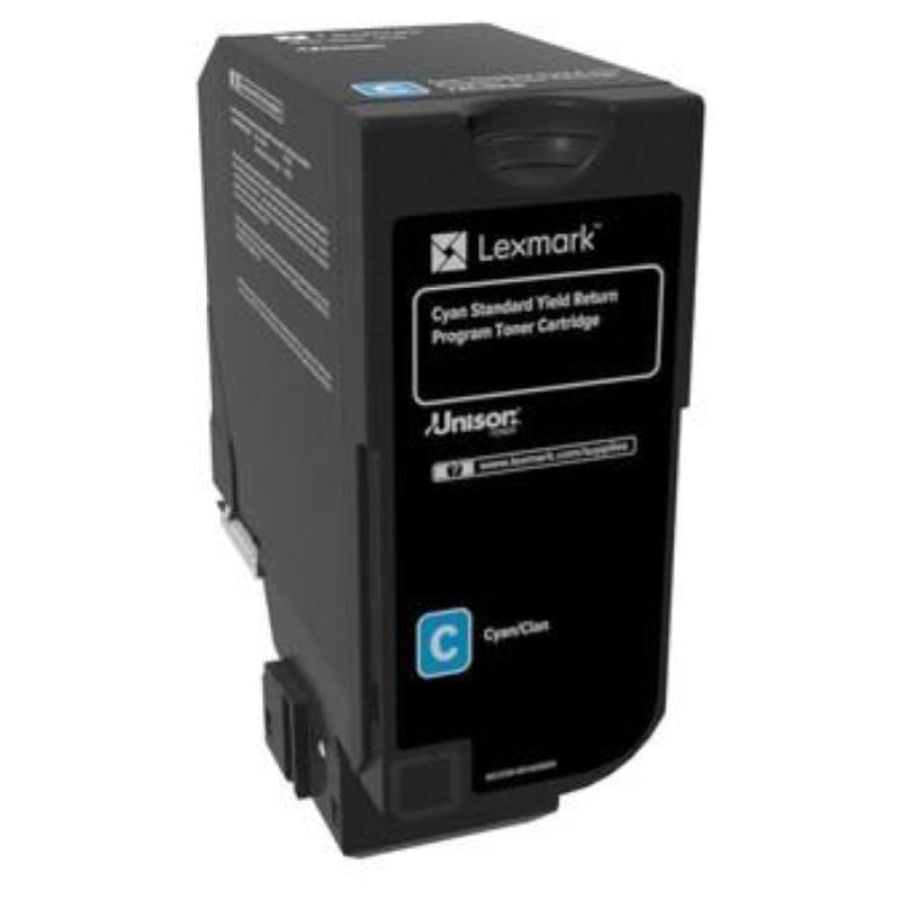 Lexmark 74c2sc0 cartuccia toner 1 pz originale ciano