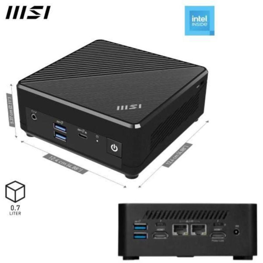 Msi microstar pc msi cubi nuc celeron no hdd/ram cel n150 ssd m.2 ddr5 wifi vesa