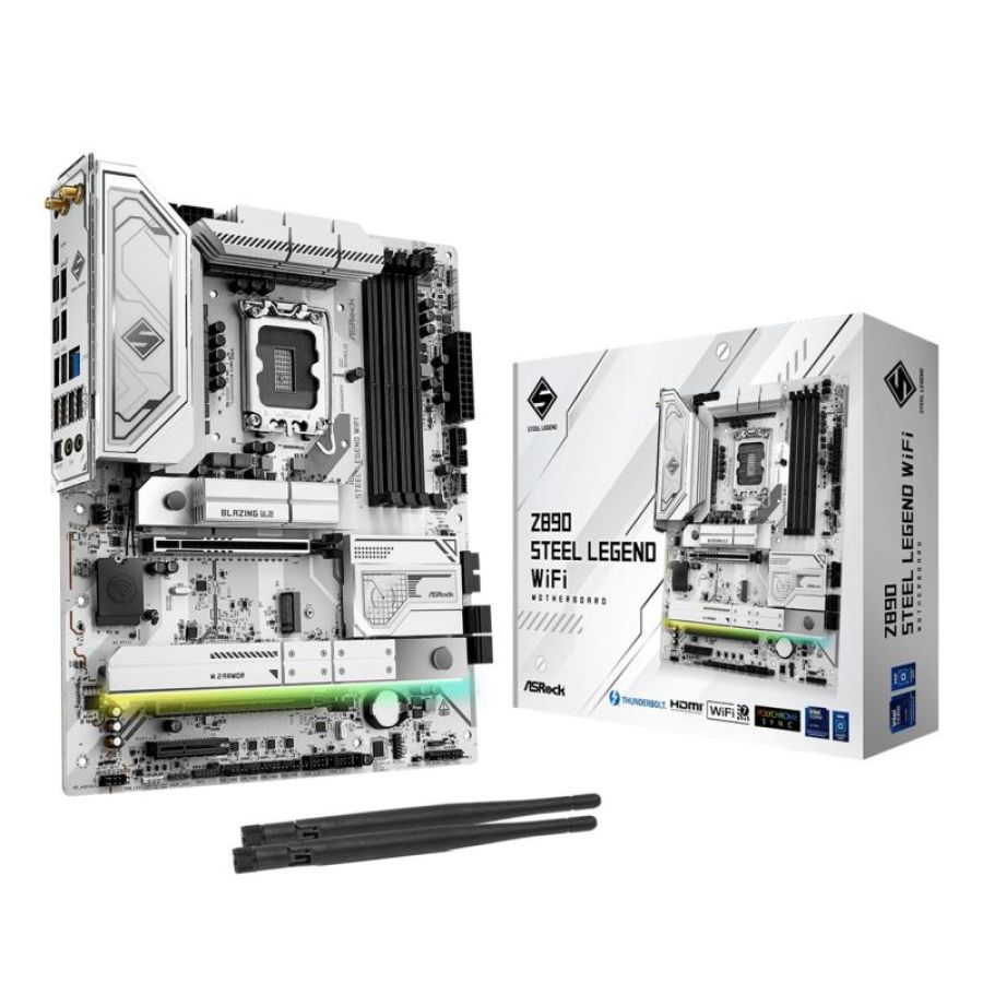 Asrock z890 steel legend wifi - motherboard - atx - lga1851-sockel - z890 chipsatz - usb4, usb-c 3.2 gen 2x2, usb 3.2 ge