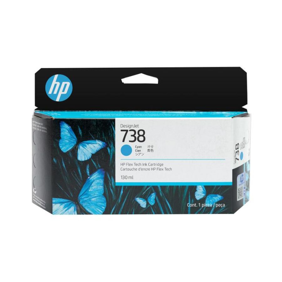 Hpi cartuccia hp 738 498n5a ciano 130m adatta per designjet t950