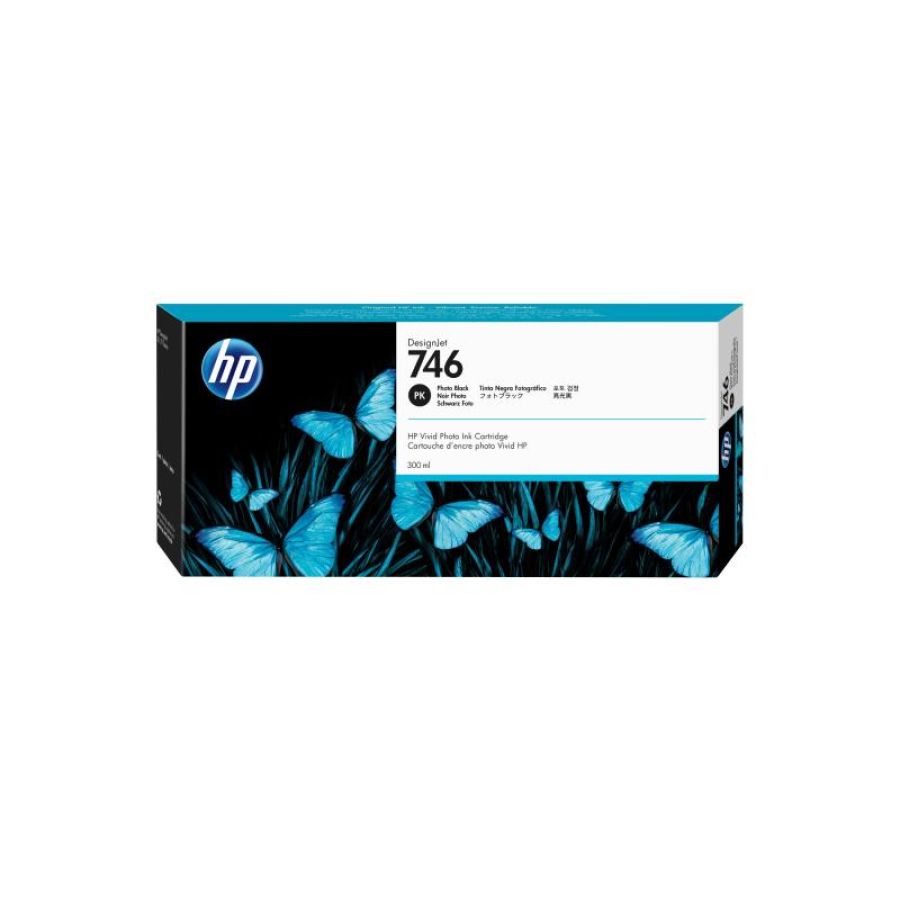 Hpi cartuccia hp 746 p2v82a nero fotografico 300ml per designjet z6z,z6dr,z9+,z9+dr