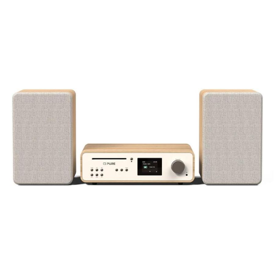 Pure classic stereo cotton white/oak eu/uk