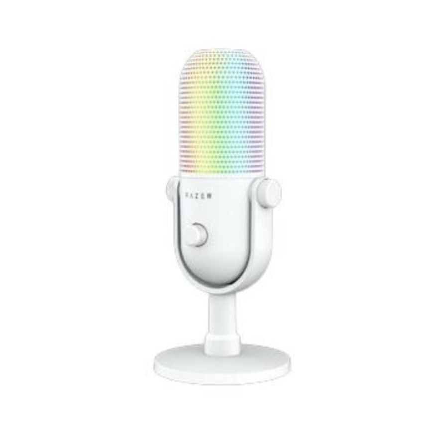 Razer seiren v3 chroma weiß - rgb usb mikrofon mit tap-to-mute-funktion