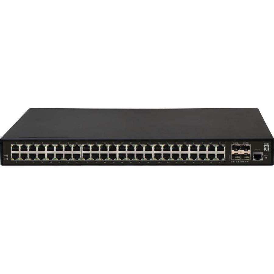 Levelone gtl-5291 switch di rete gestito l3 gigabit ethernet (10/100/1000) 1u nero