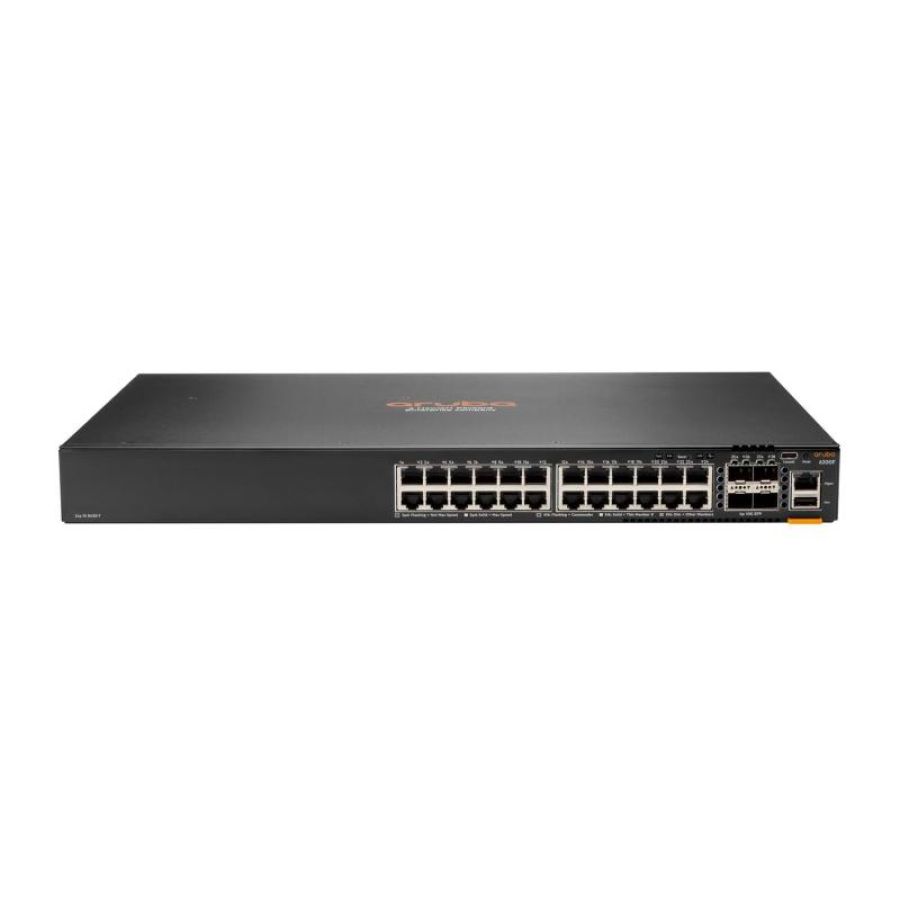 Hpe aruba networking cx 6200f 24g 4sfp+ gestito l3 gigabit ethernet (10/100/1000) 1u