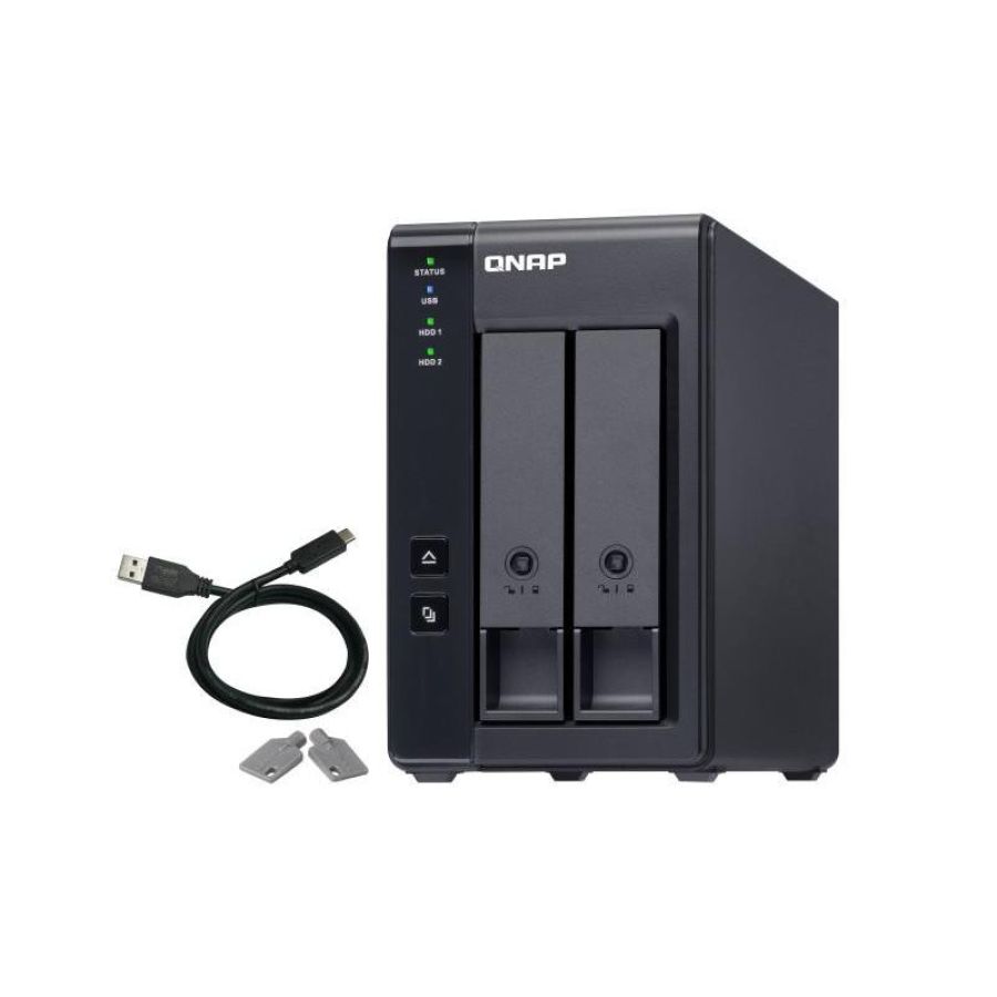 Qnap tr-002 contenitore di unità di archiviazione box esterno hdd/ssd nero 2.5/3.5\