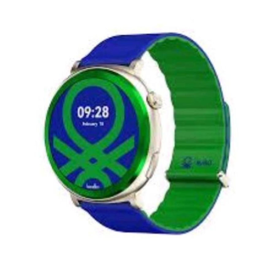 Imiki holo 2 benetton smartwatch 1.43 amoled bluetooth 1 atm monitoraggio della salute blu royal bay