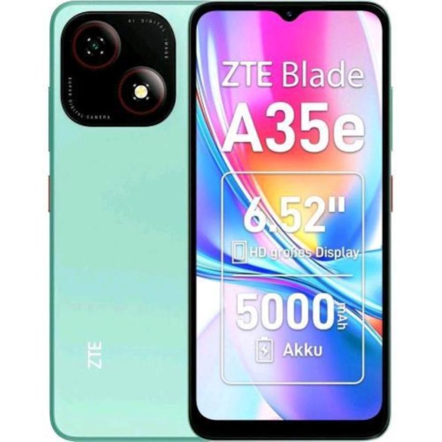 Zte blade a35e dual sim 6.52 octa core 64gb ram 2gb 4g lte emerald green