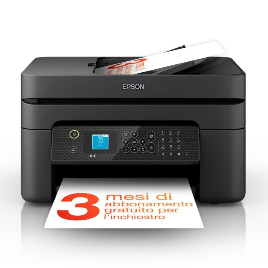 Epson workforce wf-2930dwf stampante multifunzione a4 getto d\`inchiostro (stampa, scansione, copia), display lcd 3.7cm, adf,