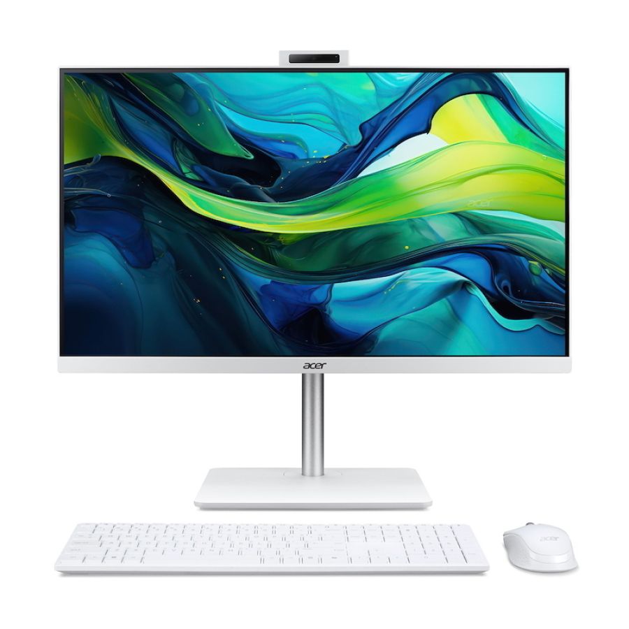 All in one acer vz2417g dq.r8let.007 27 intel core 5 120u 16gb ssd512gb tastiera mouse w11p edu