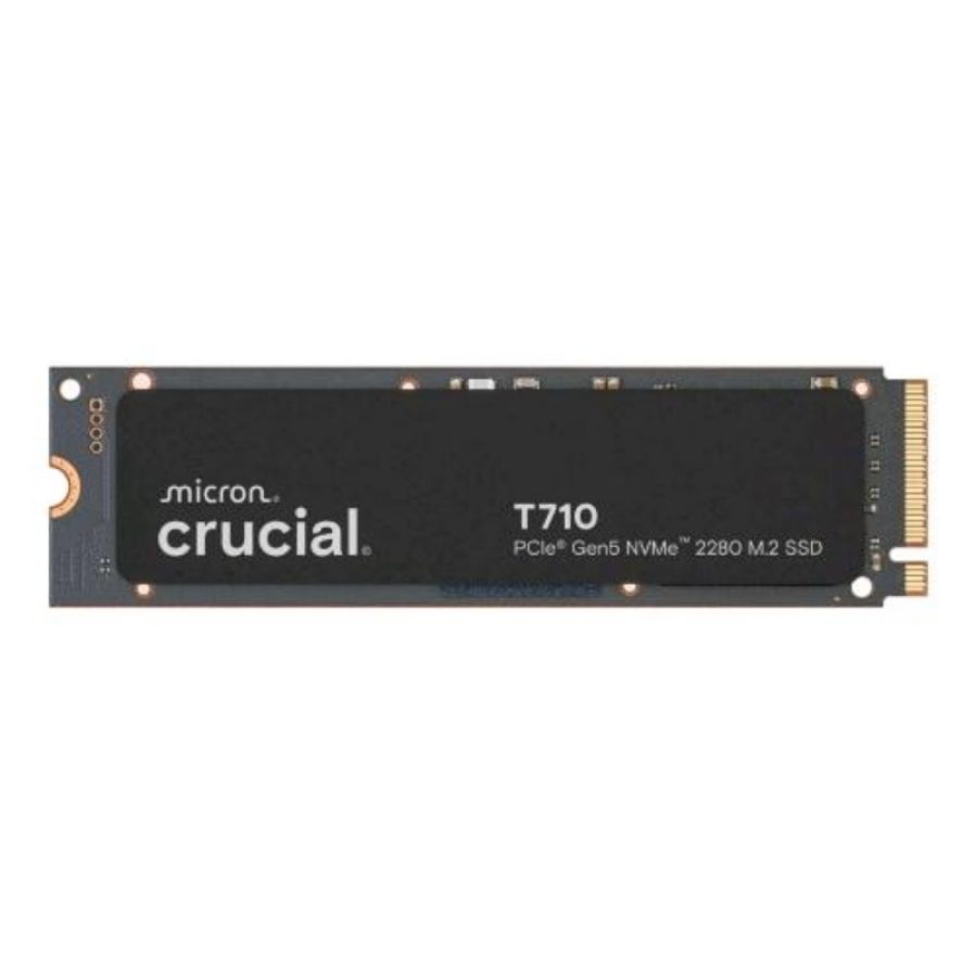 Crucial t710 ssd 2tb m.2 2280 nvme crittografato pci express 5.0 tcg opal encryption 2.01 nero