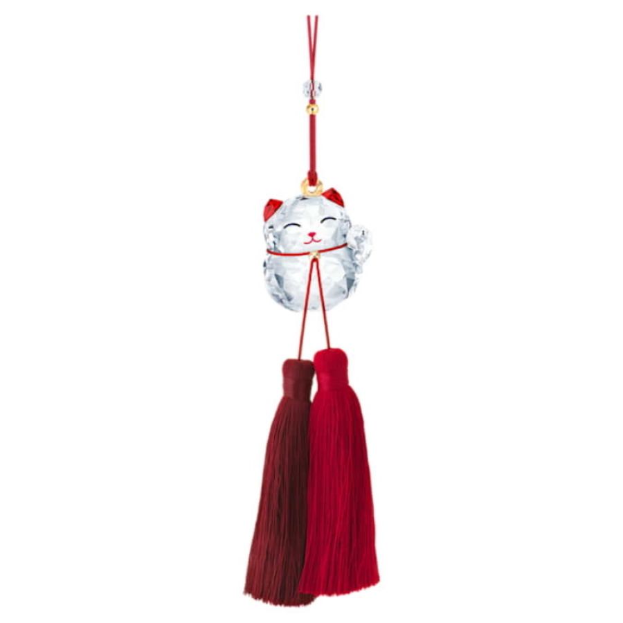 Swarovski 5428642 swarovski fashion piece - asian symbols ornament lucky cat nuovo in scatola originale