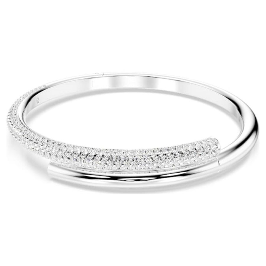 Swarovski 5670252 bracciale swarovski rigido / soft - bracciale rigido cre/rhs m nuovo in scatola originale