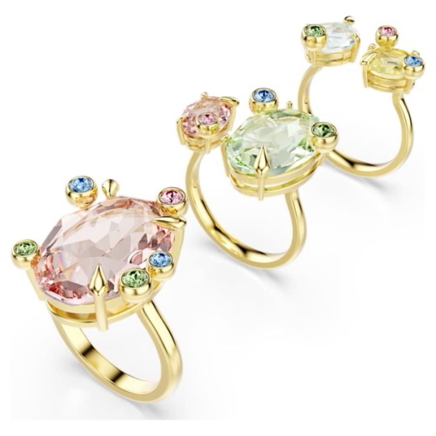 Swarovski 5705815 anello swarovski - anello set of 3 mul/gos 58 nuovo in scatola originale