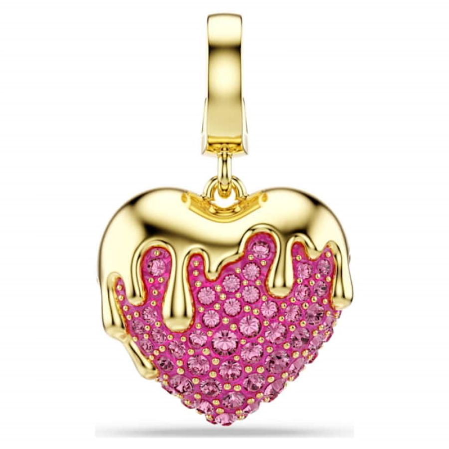 Swarovski 5742953 swarovski fashion piece - idyllia charm piccolo heart pin/gos nuovo in scatola originale